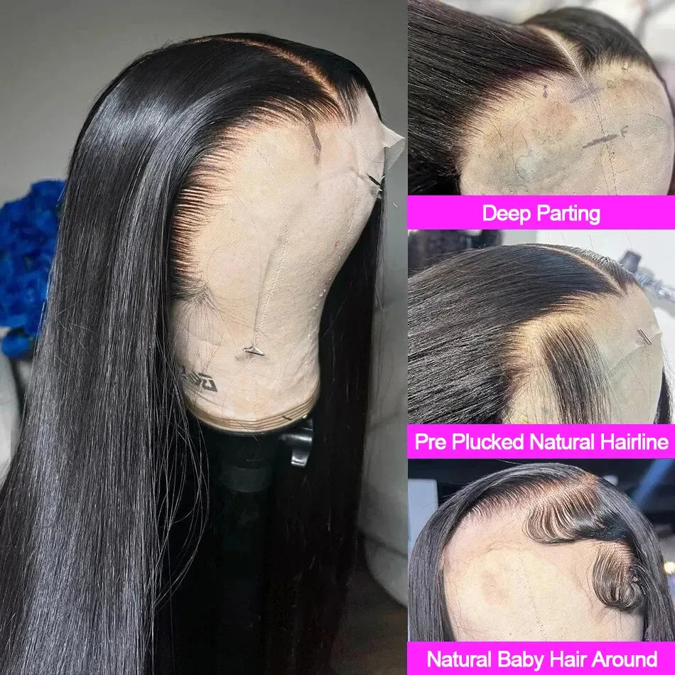 Natural Bone Straight Lace Front Wig