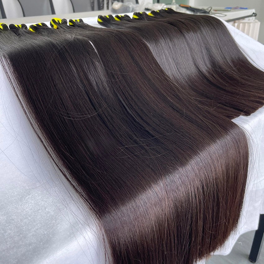 Double Drawn Vietnamese Virgin Human Hair Bone Straight