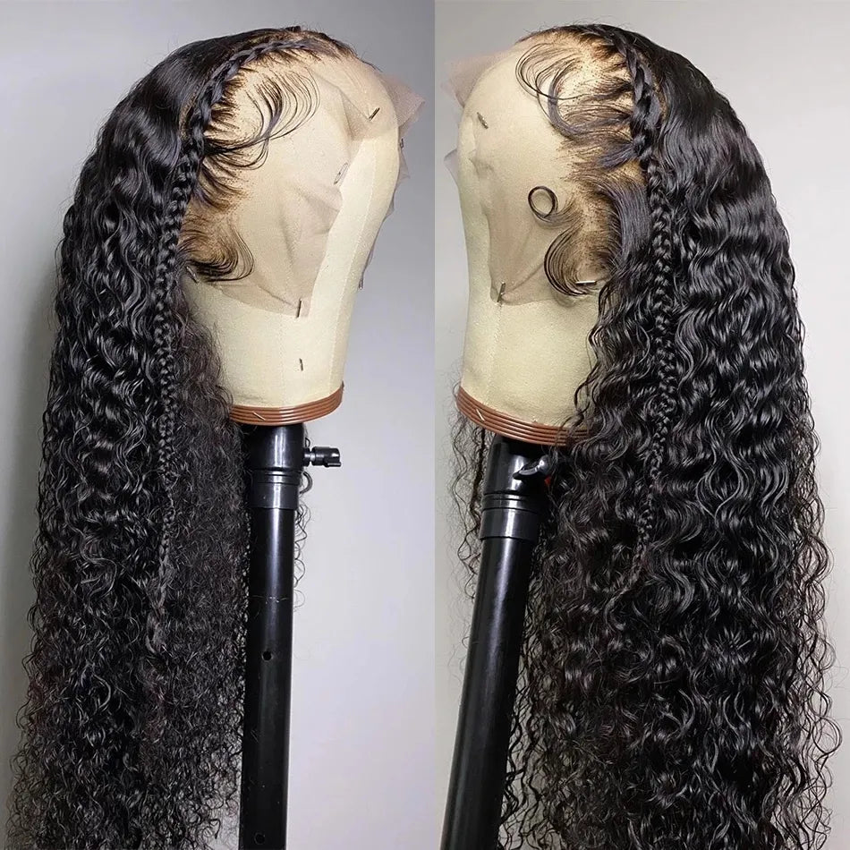 13 x 6 Raw Indian Deep Curly Human Hair Wigs Pre Plucked Natural Hair Wigs