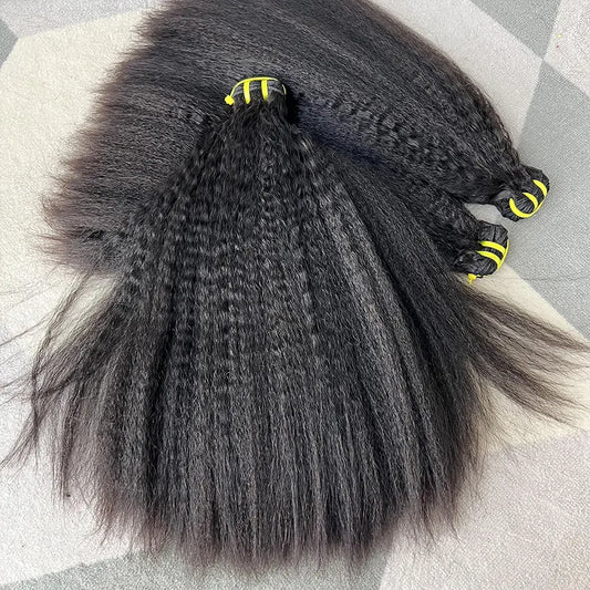 10A Kinky Straight Human Hair Bundles